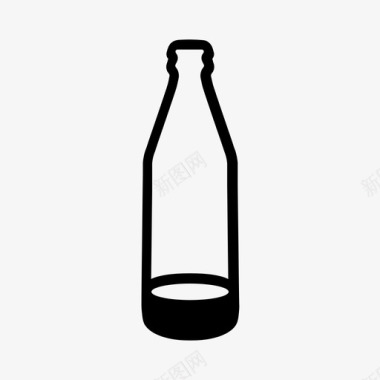 啤酒瓶酒精空的图标图标