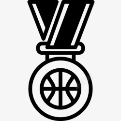 奖牌矢量篮球奖章运动胜利图标高清图片