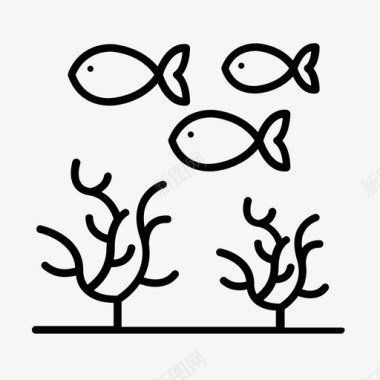 鱼大堡礁海洋生物图标图标