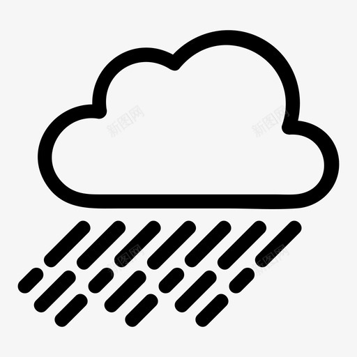 大雨云雨云天气图标svg_新图网 https://ixintu.com 大雨云 天气 天气图标 雨云