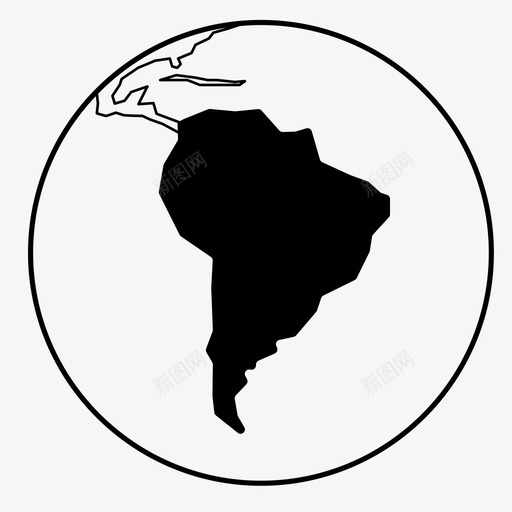 南美洲巴西大陆图标svg_新图网 https://ixintu.com 世界 南美洲 大陆 巴西 陆地