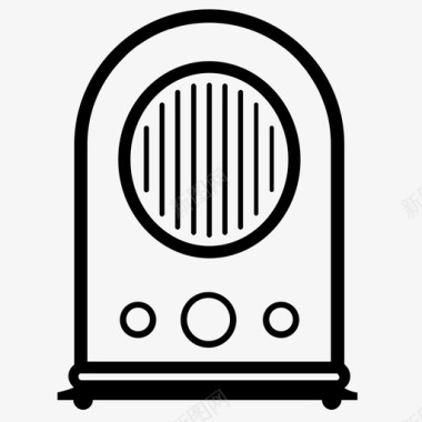 收音机老式收音机复古收音机图标图标
