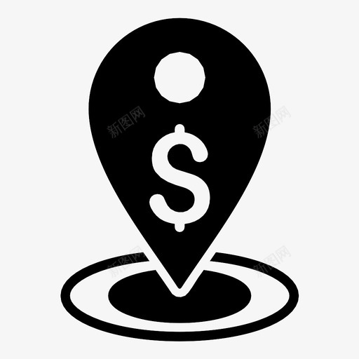 金融中心地理定位地图标记svg_新图网 https://ixintu.com 位置 地图标记 地理定位 金融中心