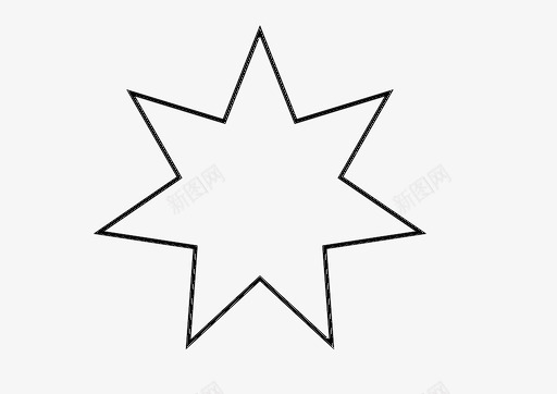 星星尖的七个头的图标图标