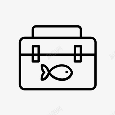 渔具箱渔具图标图标