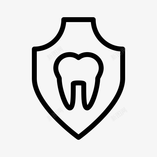 牙科车保证保险图标svg_新图网 https://ixintu.com 保护 保证 保险 承诺 牙科车