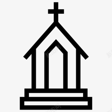 教堂教堂建筑修道院图标图标