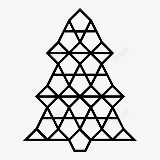 圣诞树几何自然图标svg_新图网 https://ixintu.com 几何 圣诞树 圣诞节 松树 自然