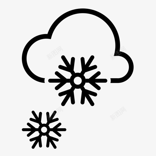 雪雪花下雪图标svg_新图网 https://ixintu.com 下雪 天气 天气图标集 雪 雪花