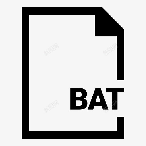 batdocumentextension图标svg_新图网 https://ixintu.com bat document dos批处理 extension file 最流行的文件扩展名行