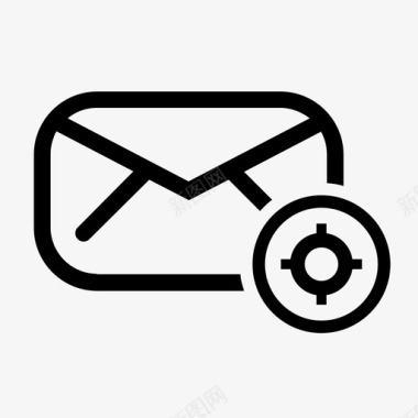 电子邮件位置信封定位图标图标