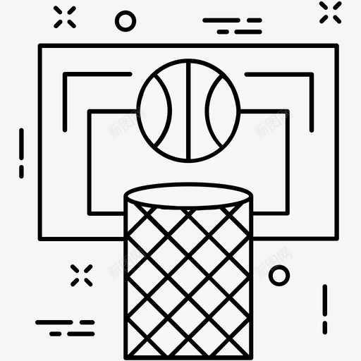 篮板篮球篮球球门图标svg_新图网 https://ixintu.com 杂项图标1 篮板 篮球 篮球支架 篮球球门 运动