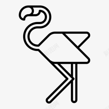 火烈鸟鸟腿图标图标