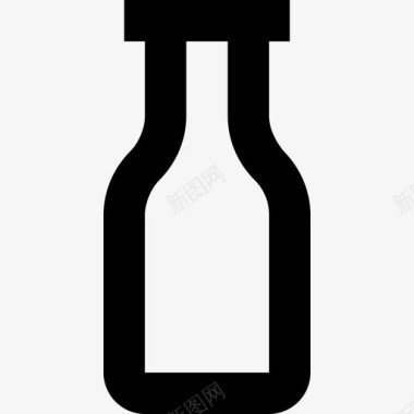 奶瓶水瓶一套线要素图标图标