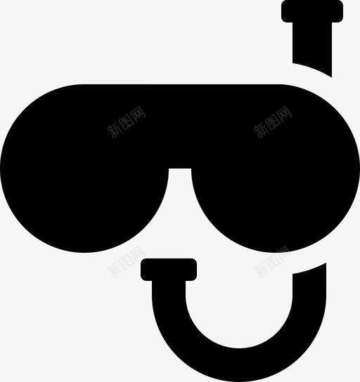 潜水面罩潜水装备图标svg_新图网 https://ixintu.com 休闲装 水下 潜水 潜水面罩 眼镜 装备
