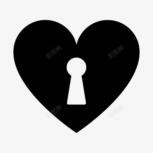 心锁钥匙爱图标svg_新图网 https://ixintu.com 心 心锁 爱 钥匙