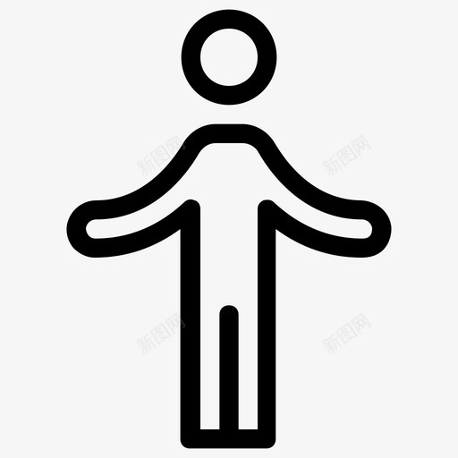 锻炼者男子站立图标svg_新图网 https://ixintu.com 伸展 男子 站立 象形图线图标 锻炼 锻炼者