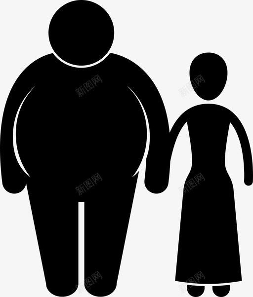 夫妻厌食症丈夫图标svg_新图网 https://ixintu.com 丈夫 厌食症 夫妻 女人 肥胖