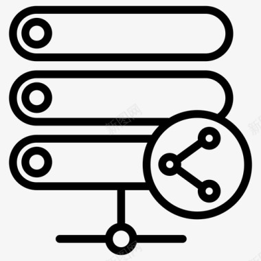 共享服务器公共存储图标图标