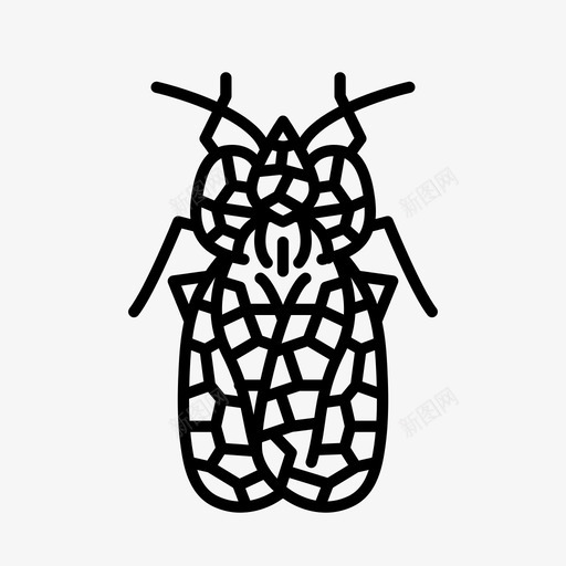 花边虫动物虫子图标svg_新图网 https://ixintu.com 动物 昆虫 生物 花边虫 虫子