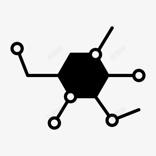 分子化学物理图标svg_新图网 https://ixintu.com 分子 化学 学习字形 物理 科学