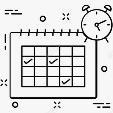 时间表时钟截止日期图标图标