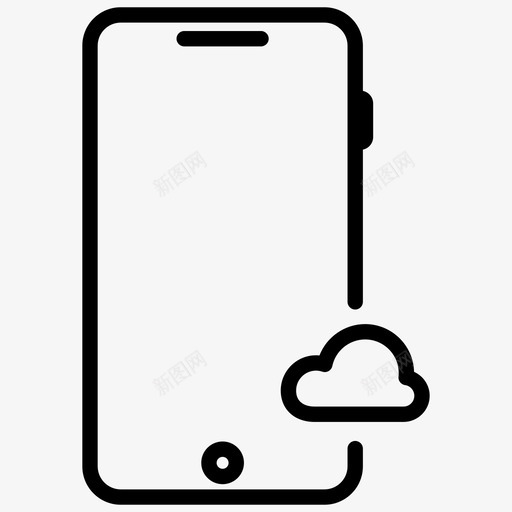 云移动移动电话安全图标svg_新图网 https://ixintu.com 云移动 安全 智能手机 移动电话