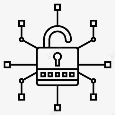 网络犯罪安全威胁图标图标