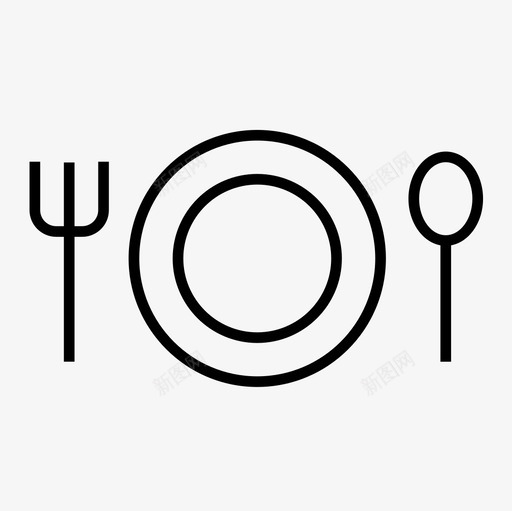 菜食物厨房图标svg_新图网 https://ixintu.com 厨房 菜 食物 食物细线图标集 餐厅 饭菜
