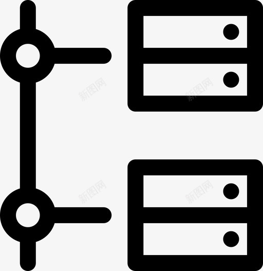 服务器树联机已连接数据图标svg_新图网 https://ixintu.com internet 传输 已连接 数据 服务器树联机 网络 联机数据