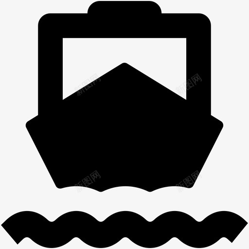 船巡航游艇图标svg_新图网 https://ixintu.com 巡航 游艇 网页和用户界面字体图标 船
