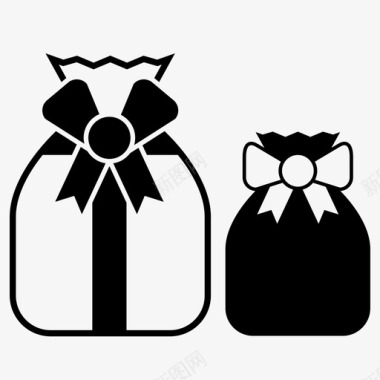 礼品袋生日圣诞节图标图标