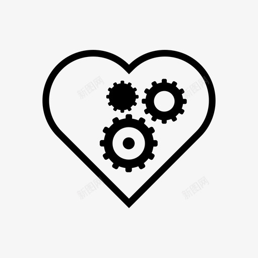 心脏功能机械轮子图标svg_新图网 https://ixintu.com 心脏功能 机械 轮子