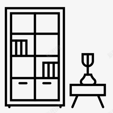 书架家具衣柜图标图标