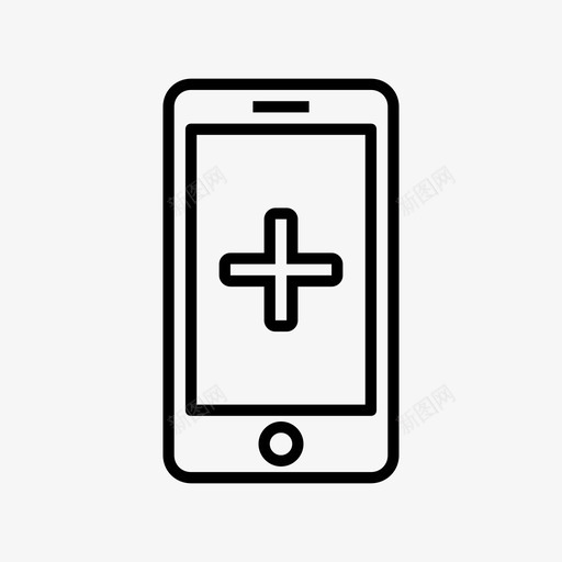 移动健康应用程序护理图标svg_新图网 https://ixintu.com 医疗 医疗保健 应用程序 护理 智能手机 移动健康