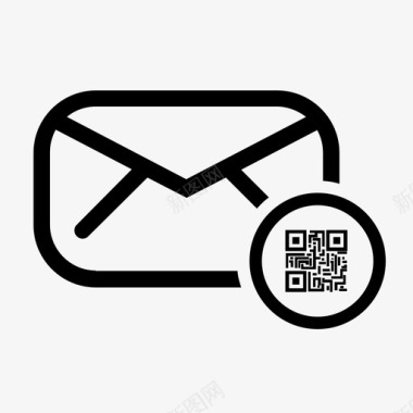 电子邮件二维码信封信息图标图标