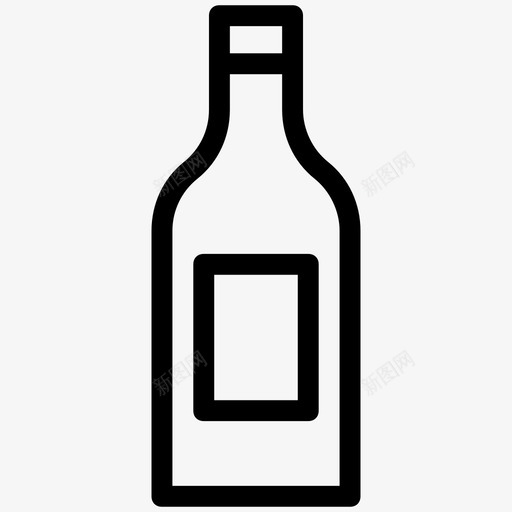 酒瓶香槟瓶饮料瓶图标svg_新图网 https://ixintu.com 夏季和旅行平滑线图标 葡萄酒瓶 酒瓶 饮料瓶 香槟瓶