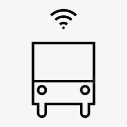无人驾驶公交自主公交公交wifi无人驾驶公交图标高清图片