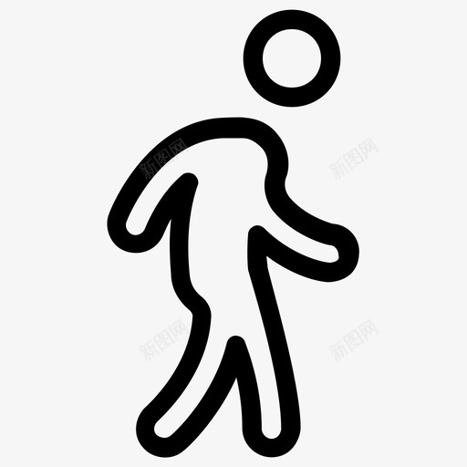 行人慢跑男子图标svg_新图网 https://ixintu.com 慢跑 步行 男子 行人 象形图线图标 跑步