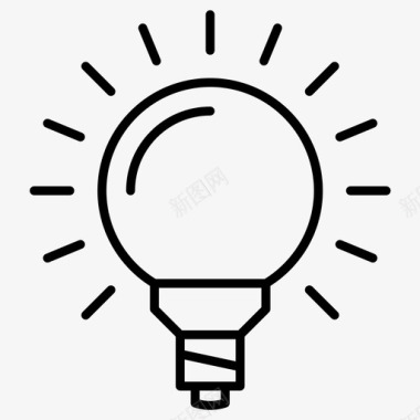 灯泡创意白炽灯泡图标图标