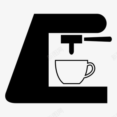 浓缩咖啡机咖啡滴水图标图标