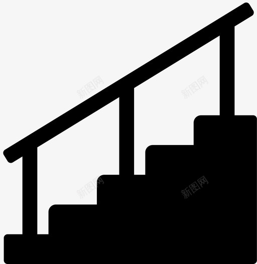 楼梯建筑栏杆图标svg_新图网 https://ixintu.com 台阶 建筑 栏杆 楼梯 酒店建筑填充