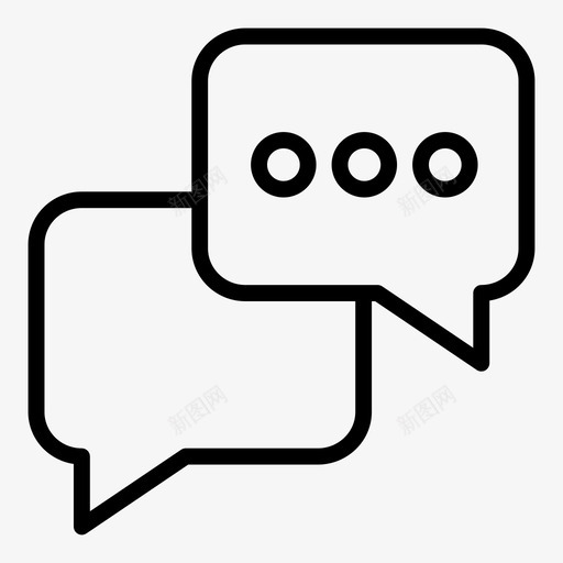 对话聊天群组图标svg_新图网 https://ixintu.com 加载 对话 群组 聊天 通信信息大纲 键入