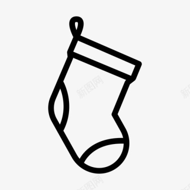 袜子圣诞节圣诞袜图标图标