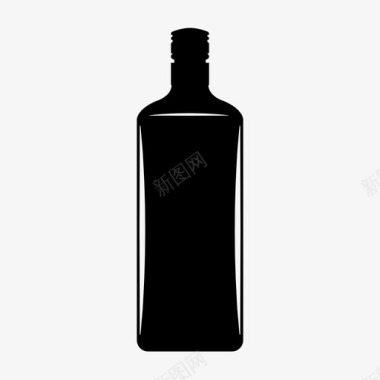 杜松子酒酒瓶子图标图标