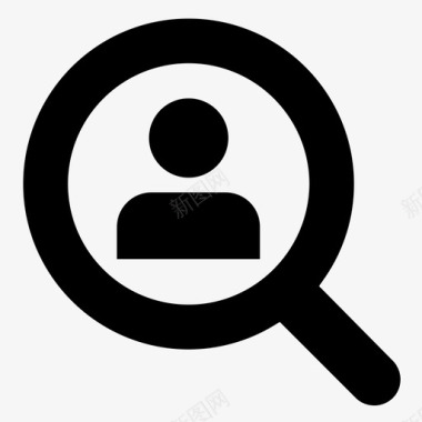用户搜索查找人员雇用员工图标图标