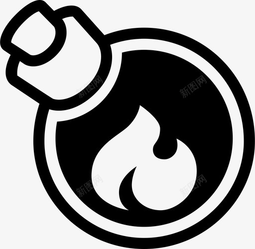 带火的瓶子治疗魔法图标svg_新图网 https://ixintu.com 小瓶 带火的瓶子 治疗 药剂 魔法