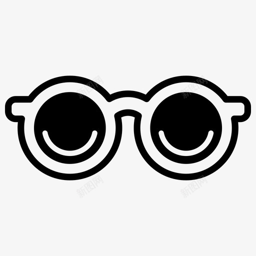 眼镜阅读眼镜太阳镜图标svg_新图网 https://ixintu.com 太阳镜 眼镜 阅读眼镜