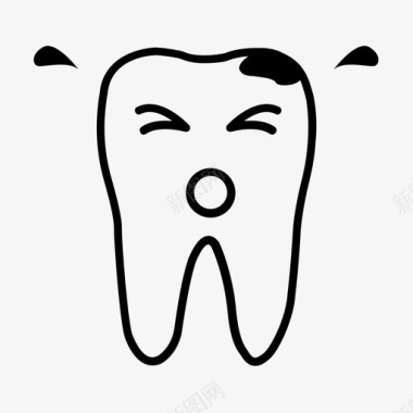 牙齿蛀牙健康图标图标