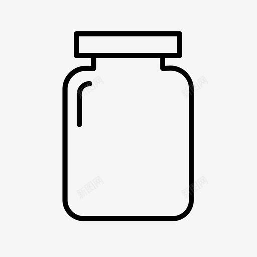 罐子容器玻璃罐图标svg_新图网 https://ixintu.com 家居用品 容器 玻璃罐 罐子 面粉罐